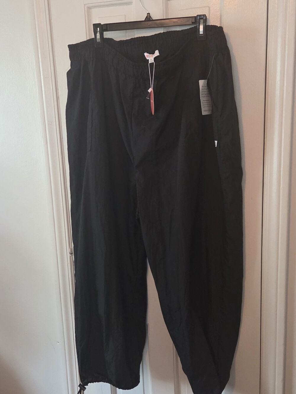 Wayf Black Elastic Waist Harem Pants SIZE 3X